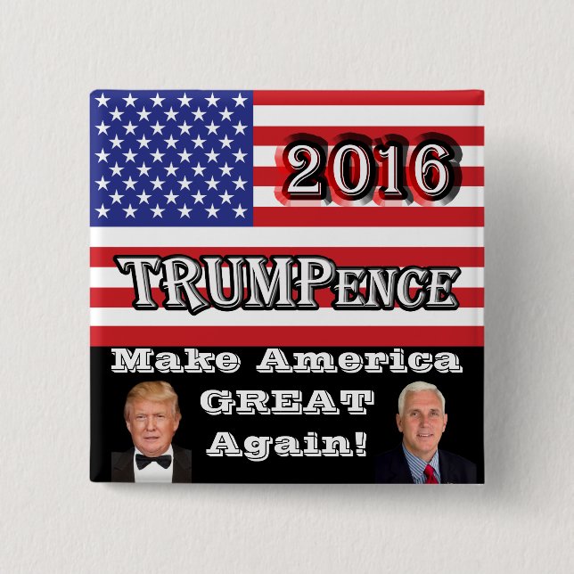 TRUMPence 2016 - Amerika wieder groß machen! Button (Vorderseite)