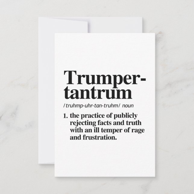 Trumper Tantrum Definition Dankeskarte (Vorderseite)