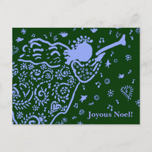 Trumpet Angel Postcard Feiertagspostkarte