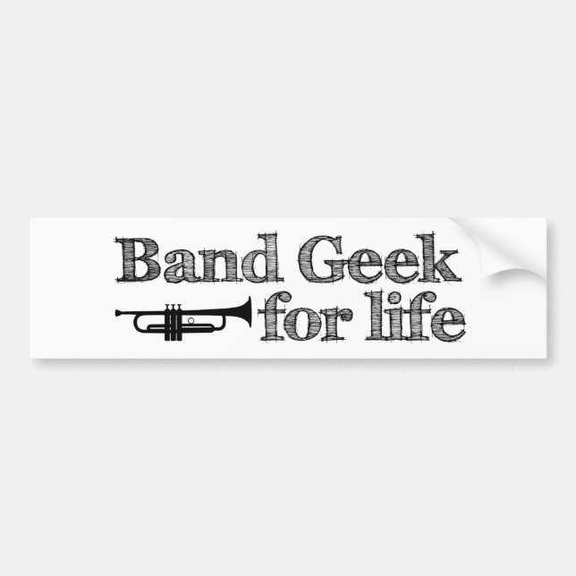 Trumpet Band Geek Autoaufkleber (Vorne)