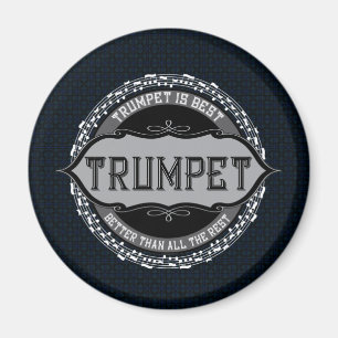 Trumpet Best Musiknote Circle Magnet