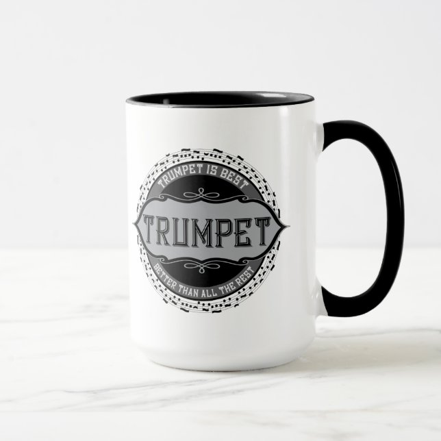 Trumpet Best Musiknote Circle Tasse (Rechts)