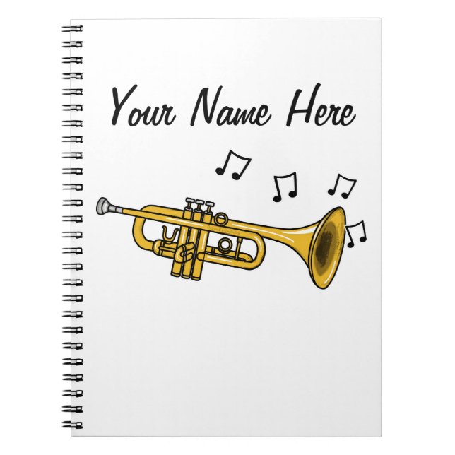 Trumpet Brass Musician Music Teacher Custom Notizblock (Vorderseite)