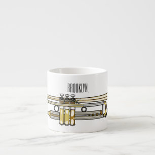 Trumpet-Cartoon-Abbildung Espressotasse