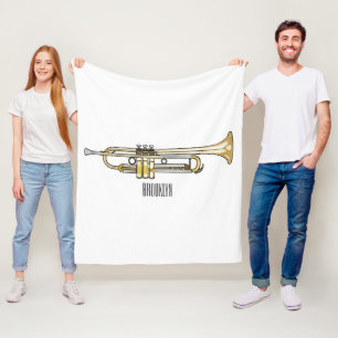 Trumpet-Cartoon-Abbildung Fleecedecke