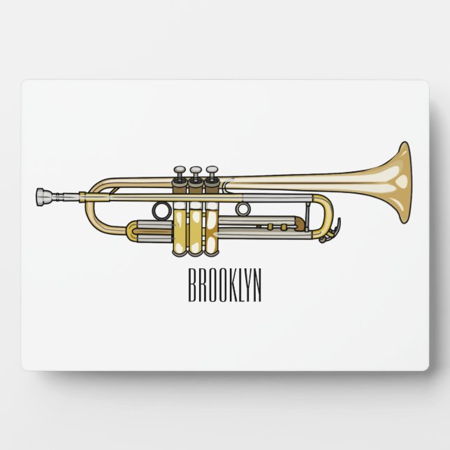Trumpet-Cartoon-Abbildung Fotoplatte (Vorderseite)