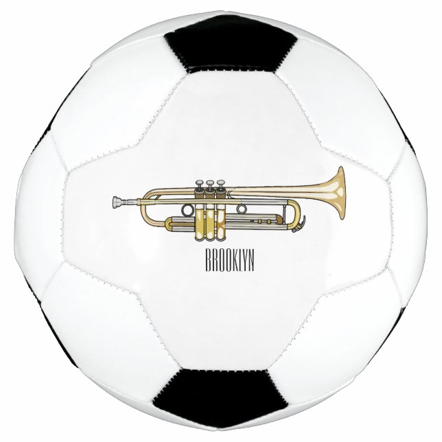 Trumpet-Cartoon-Abbildung Fußball (Vorderseite)