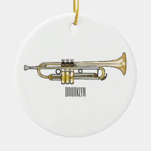 Trumpet-Cartoon-Abbildung Keramik Ornament