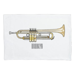 Trumpet-Cartoon-Abbildung Kissenbezug