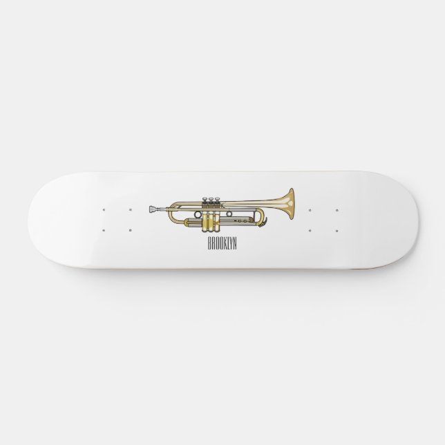 Trumpet-Cartoon-Abbildung Skateboard (Horizontal)
