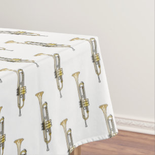 Trumpet-Cartoon-Abbildung Tischdecke