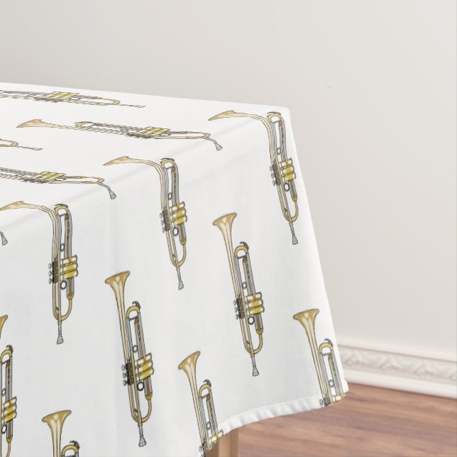 Trumpet-Cartoon-Abbildung Tischdecke (Beispiel)