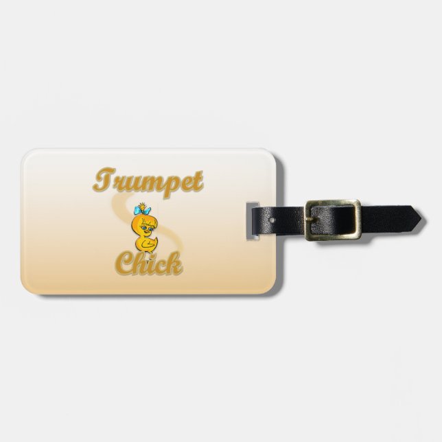 Trumpet Chick Gepäckanhänger (Vorderseite horizontal)