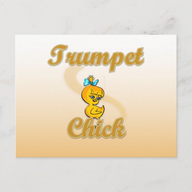 Trumpet Chick Postkarte (Vorderseite)