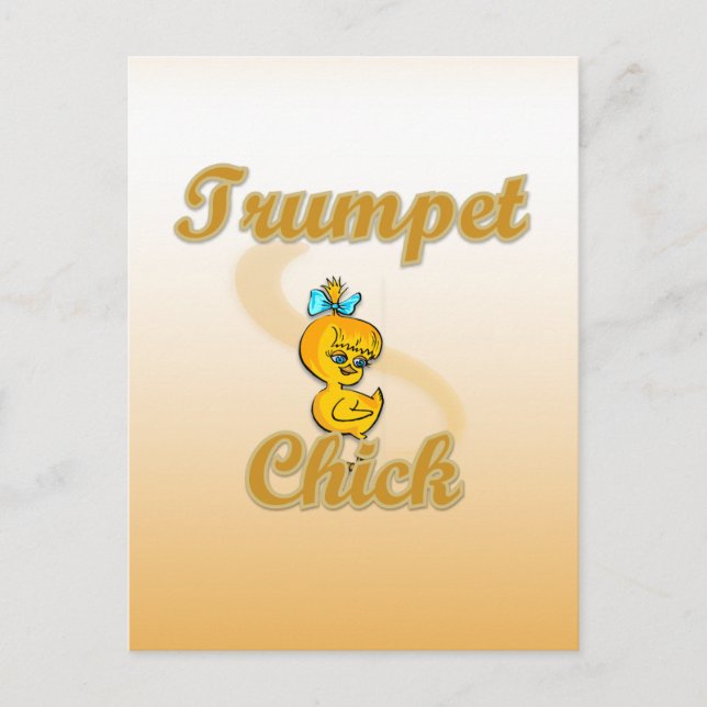 Trumpet Chick Postkarte (Vorderseite)