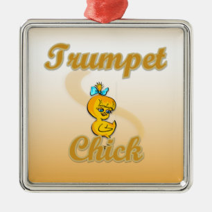 Trumpet Chick Silbernes Ornament