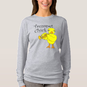 Trumpet Chick Text T-Shirt