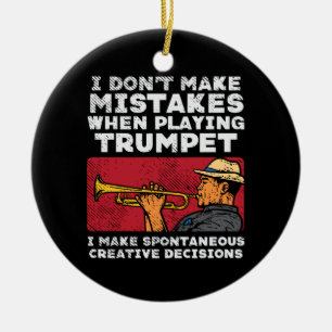 Trumpet - Ein Trumpet spielen Keramik Ornament