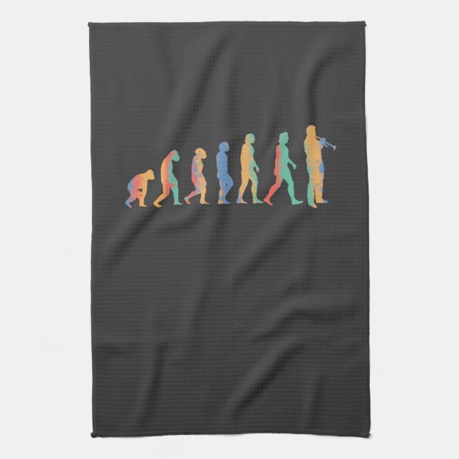 Trumpet-Evolution Geschirrtuch (Vertikal)