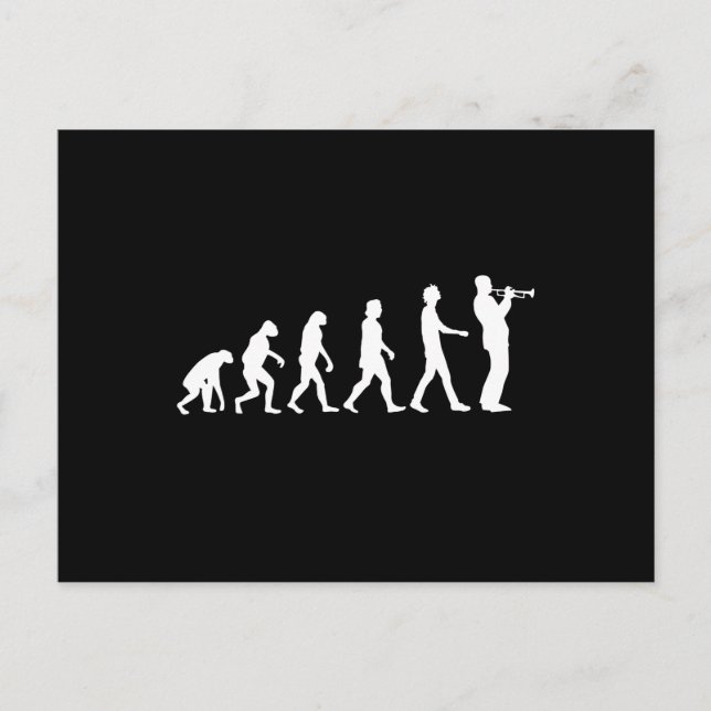 Trumpet-Evolution Postkarte (Vorderseite)