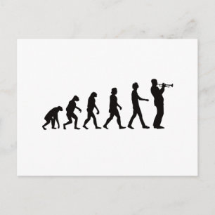 Trumpet-Evolution Postkarte