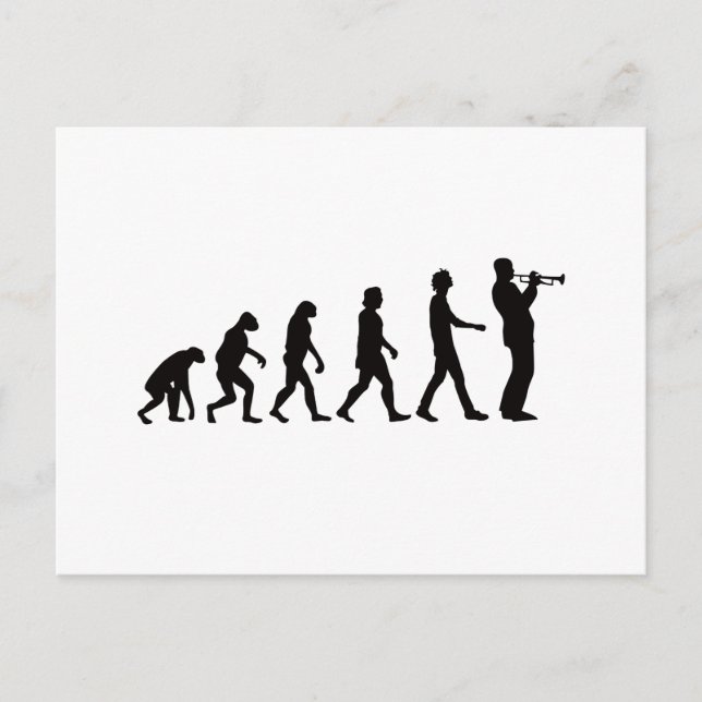 Trumpet-Evolution Postkarte (Vorderseite)