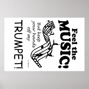 Trumpet fühlen Sie die Musik Poster