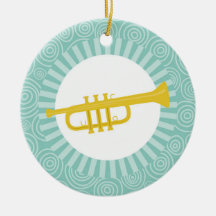 Trumpet Fun Turquoise Swirl Music