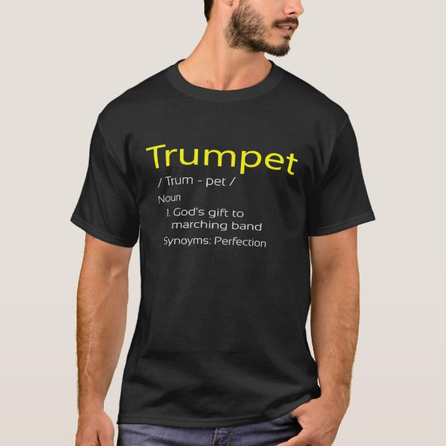 Trumpet - Funny Trumpet Player Definition Fun Jazz T-Shirt (Vorderseite)