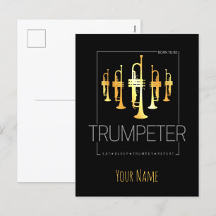 Trumpet Geboren, Trumpeter für Musiker zu sein Feiertagspostkarte