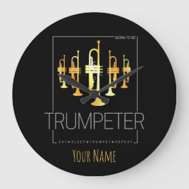Trumpet Geboren, Trumpeter für Musiker zu sein Große Wanduhr