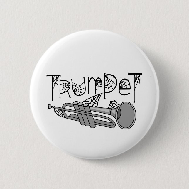 Trumpet Halloween Cobwebets Button (Vorderseite)