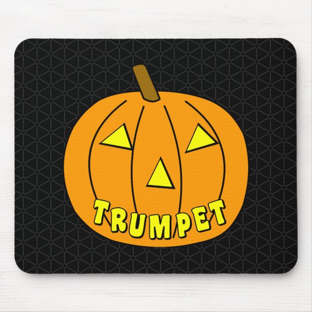 Trumpet Halloween Pumpkin Mousepad (Vorne)