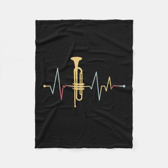 Trumpet Heartbeat Fleecedecke (Vorderseite)