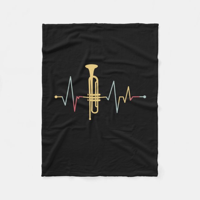Trumpet Heartbeat Fleecedecke (Vorderseite)