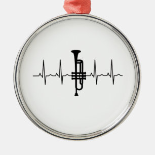 Trumpet Heartbeat Ornament Aus Metall