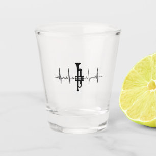 Trumpet Heartbeat Schnapsglas