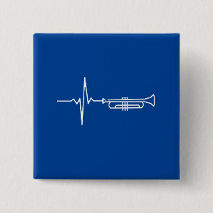 Trumpet Heartbeat Trumpet Player Geschenk Button