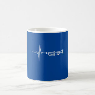 Trumpet Heartbeat Trumpet Player Geschenk Kaffeetasse