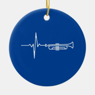 Trumpet Heartbeat Trumpet Player Geschenk Keramik Ornament