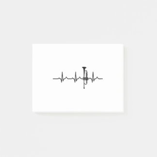 Trumpet Heartbeat - Trumpet-Shirt für Trumpet Play Post-it Klebezettel