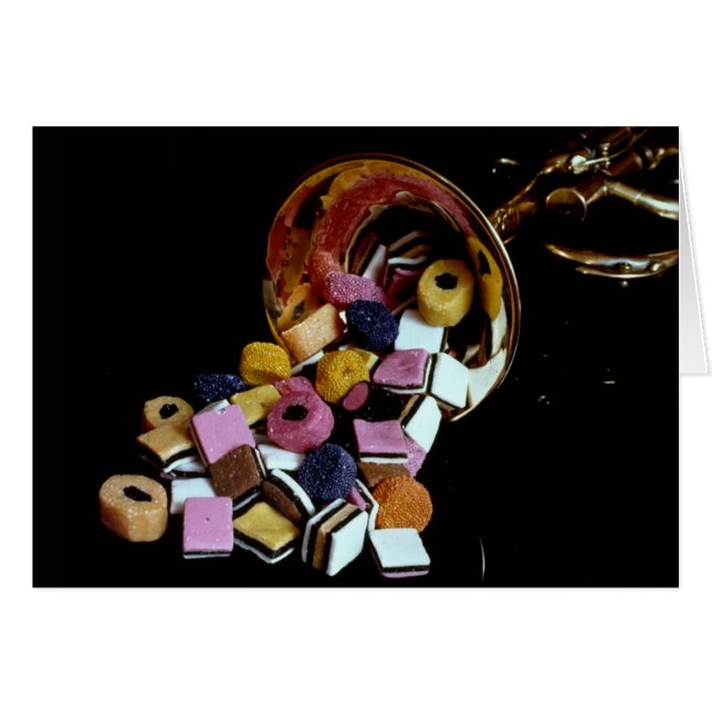 Trumpet Horn mit Licorice Candy Weihnachten (Vorderseite (Horizontal))