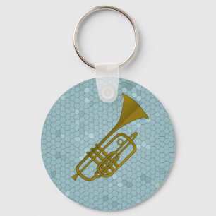 Trumpet illustration keychain schlüsselanhänger
