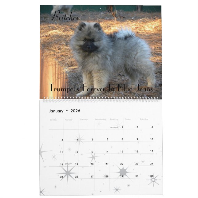 Trumpet Keeshond Kalender 2012 (Jan 2026)