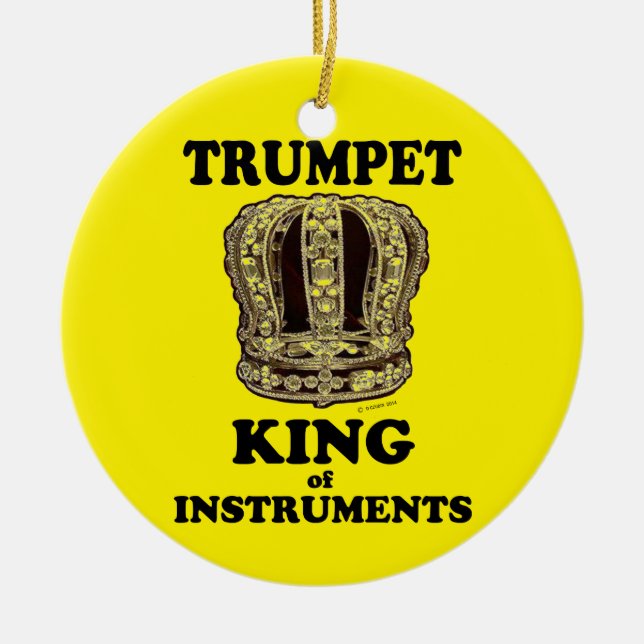 Trumpet King of Instruments Keramik Ornament (Vorne)