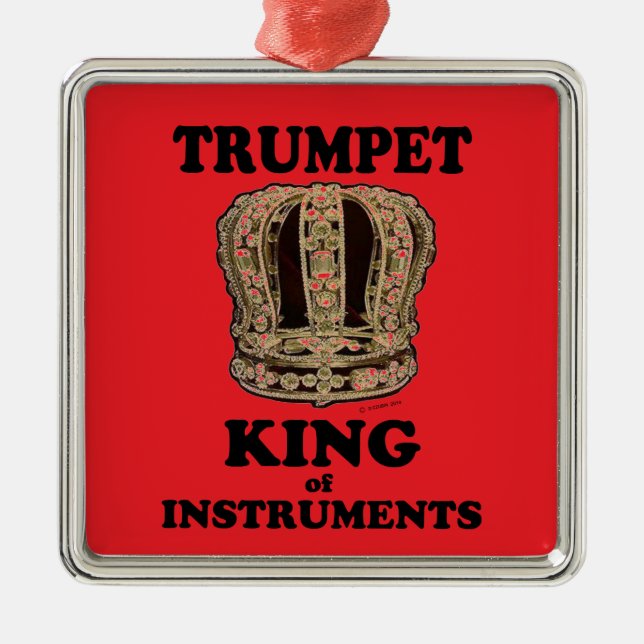 Trumpet King of Instruments Ornament Aus Metall (Vorne)