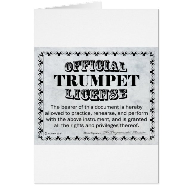 Trumpet-Lizenz (Vorne)