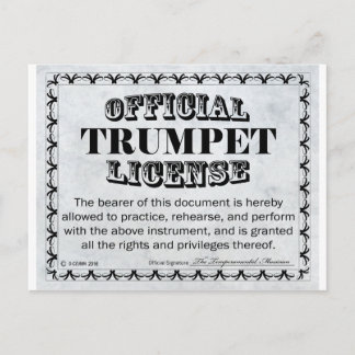Trumpet-Lizenz Postkarte