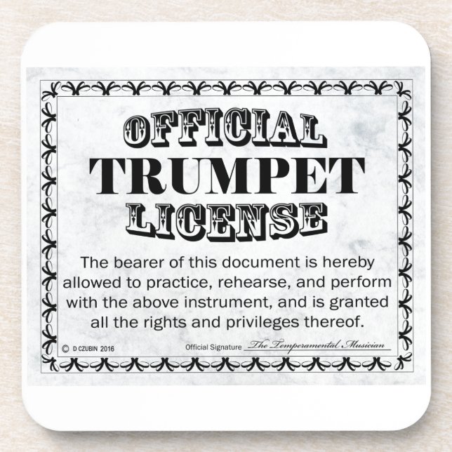 Trumpet-Lizenz Untersetzer (Vorderseite)