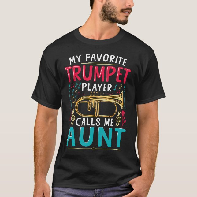 Trumpet Music Brass My Favorite Trumpet Player Cal T-Shirt (Vorderseite)
